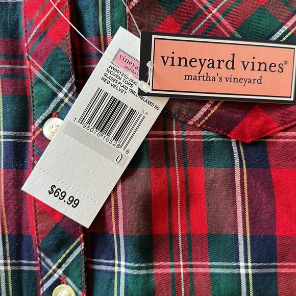 NWT Vineyard Vines plaid relaxed 0 - Picture 2 of 13